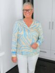 Emily Van Den Bergh - Bluse Sandy / sand-aqua