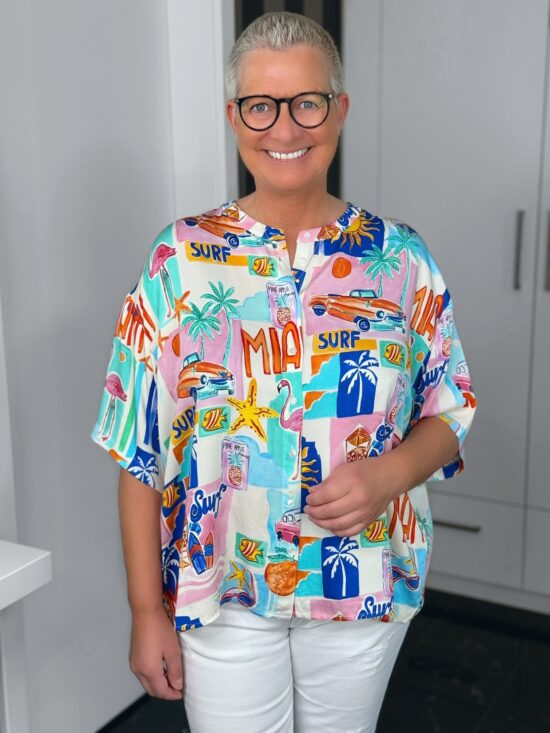 MILANO ITALY - Oversize Kurzarmbluse Miami / multicolour