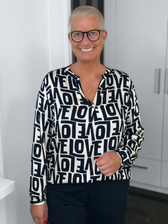 MILANO ITALY - Bluse Love / navy-creme
