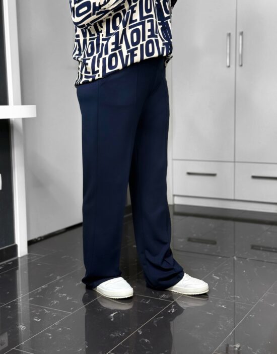 MILANO ITALY - Wideleg Pants / navy