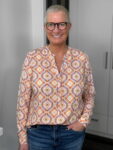 Emily van den Bergh Bluse Aura in peach-multicolour