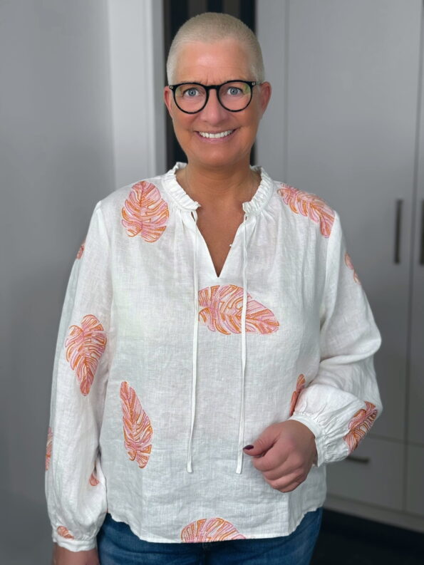 Emily van den Bergh Leinenbluse Palma in offwhite