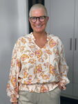 Emily van den Bergh Bluse Fleur in peach-multicolour