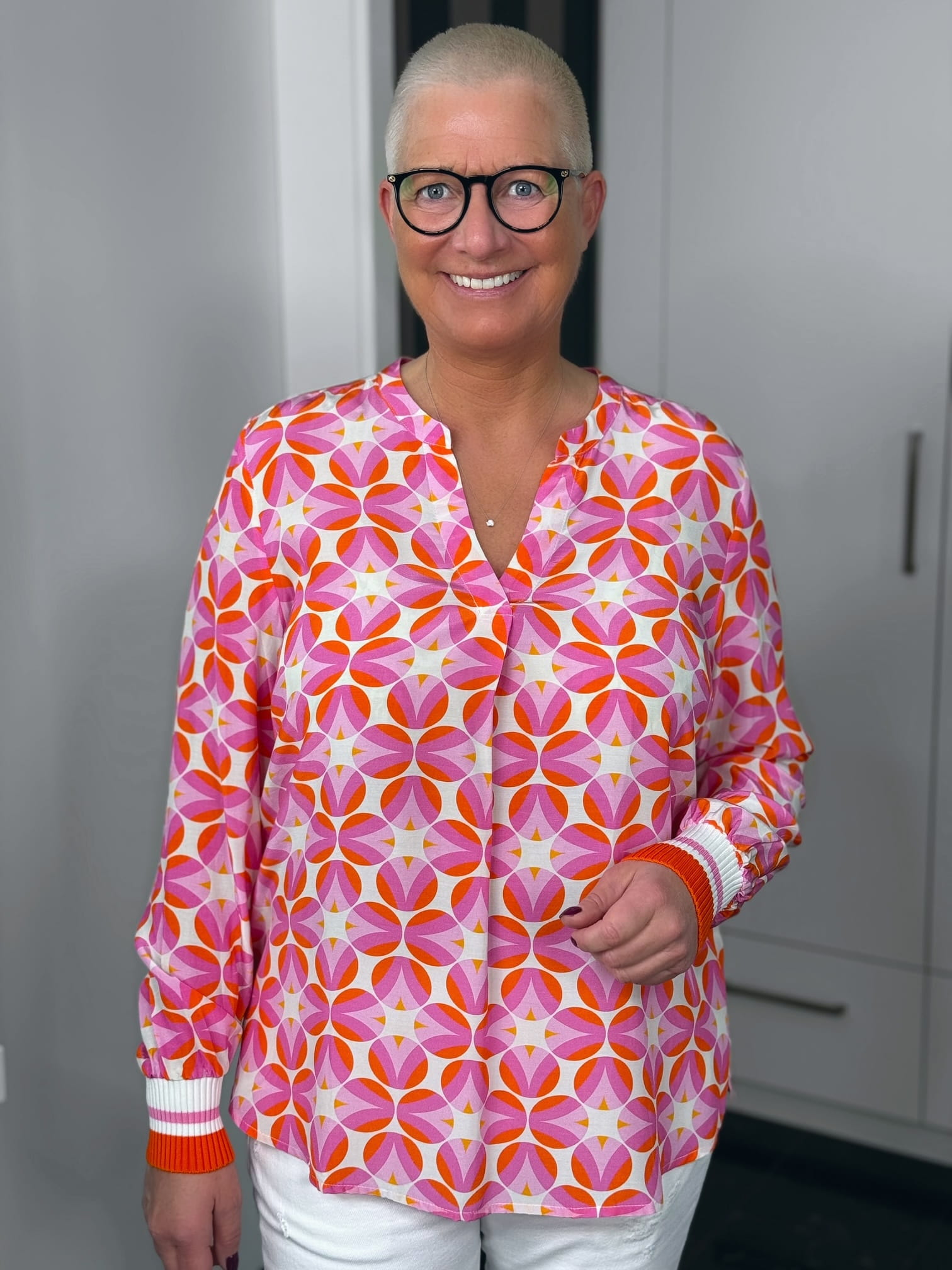 Emily van den Bergh-Bluse-8837-154520-190-1 Emily van den Bergh Bluse Retro in rosé-pink