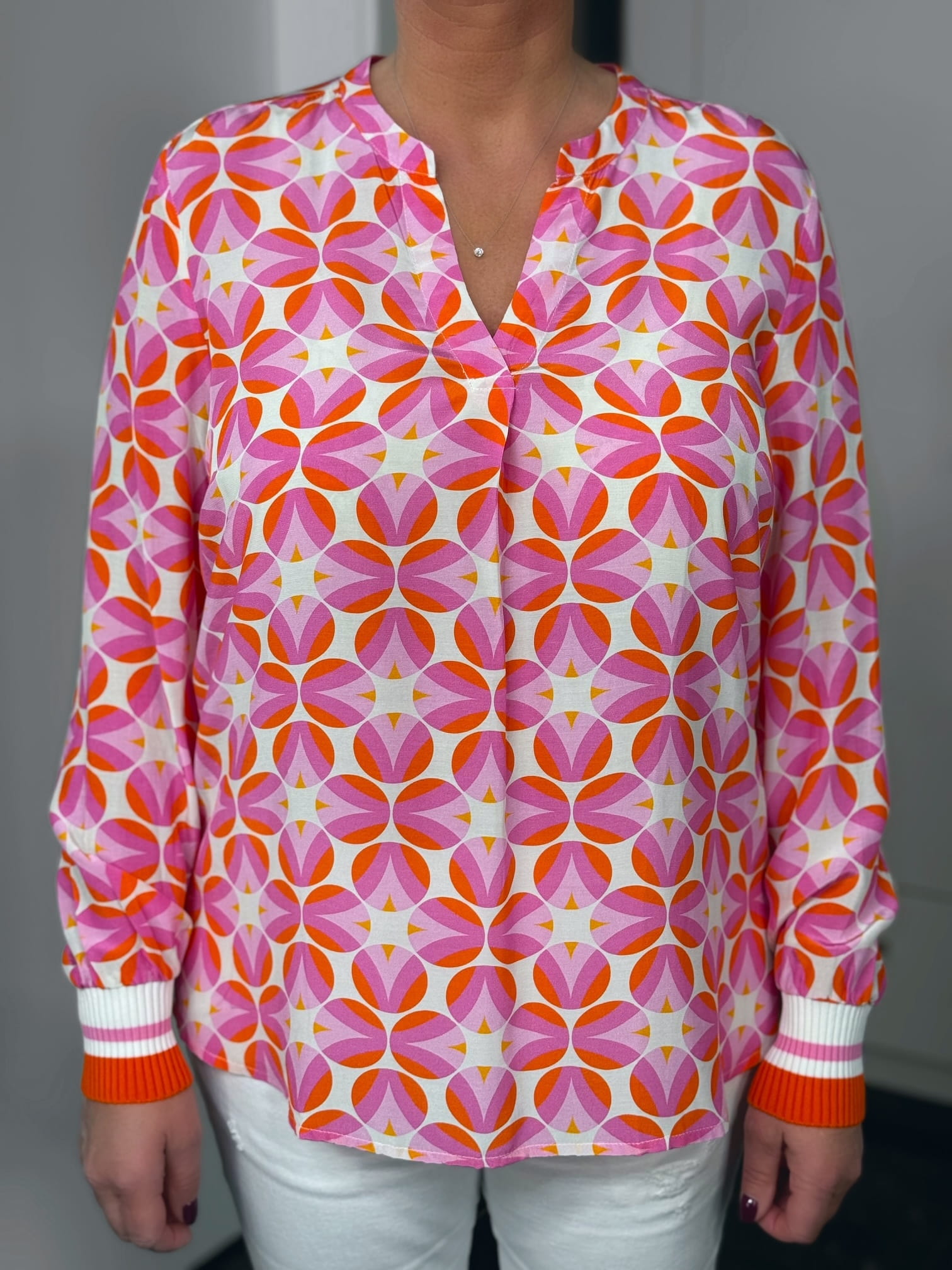 Emily van den Bergh-Bluse-8837-154520-190-5 Emily van den Bergh Bluse Retro in rosé-pink – Ansicht 5