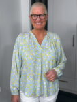 Emily van den Bergh Bluse Heart in blau-lemon