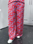 Milano Italy Wideleg Pants Riviera in rot-hellblau