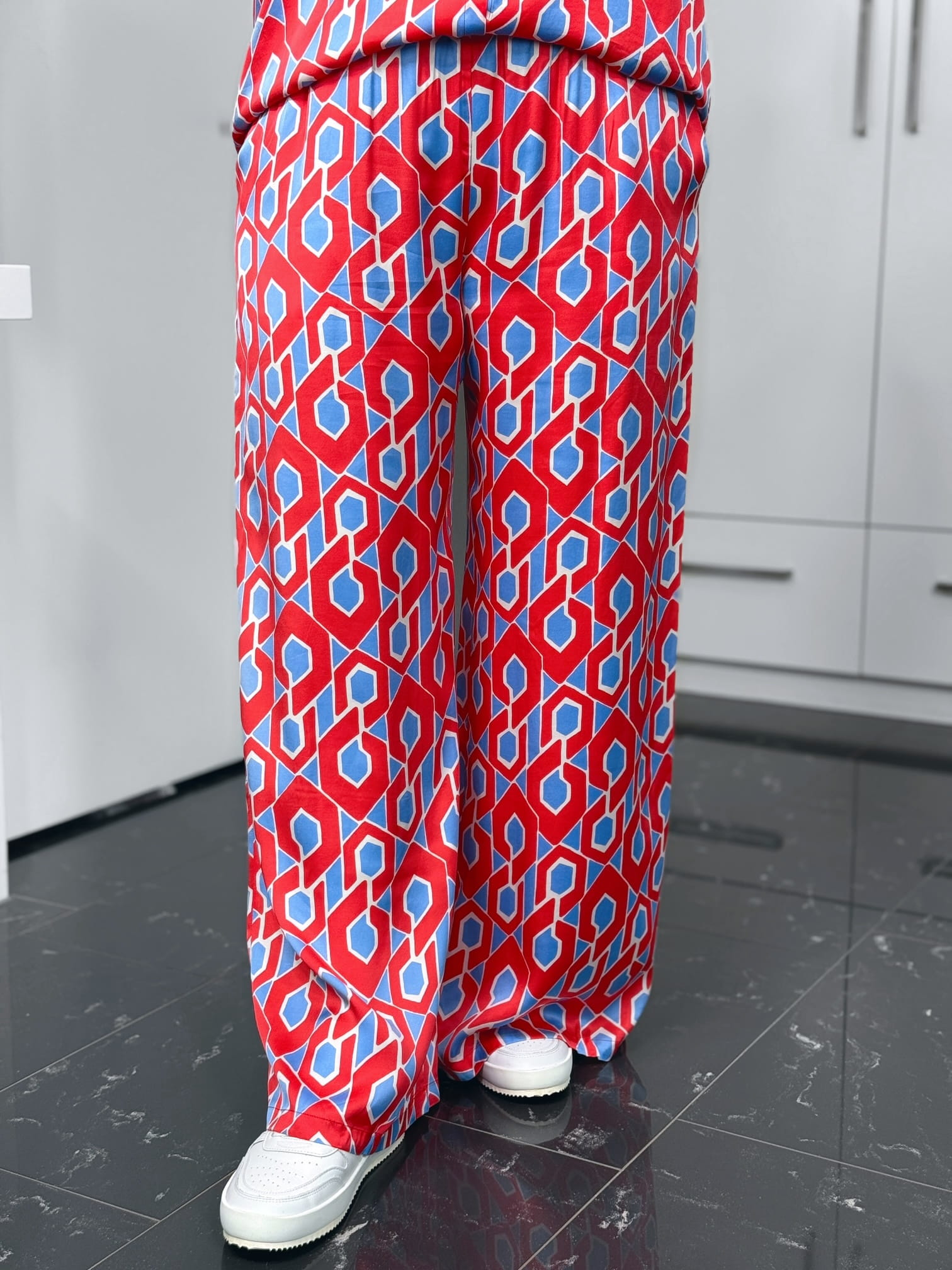 Milano Italy-Hose-61-6522-2279-1400-1 Milano Italy Wideleg Pants Riviera in rot-hellblau