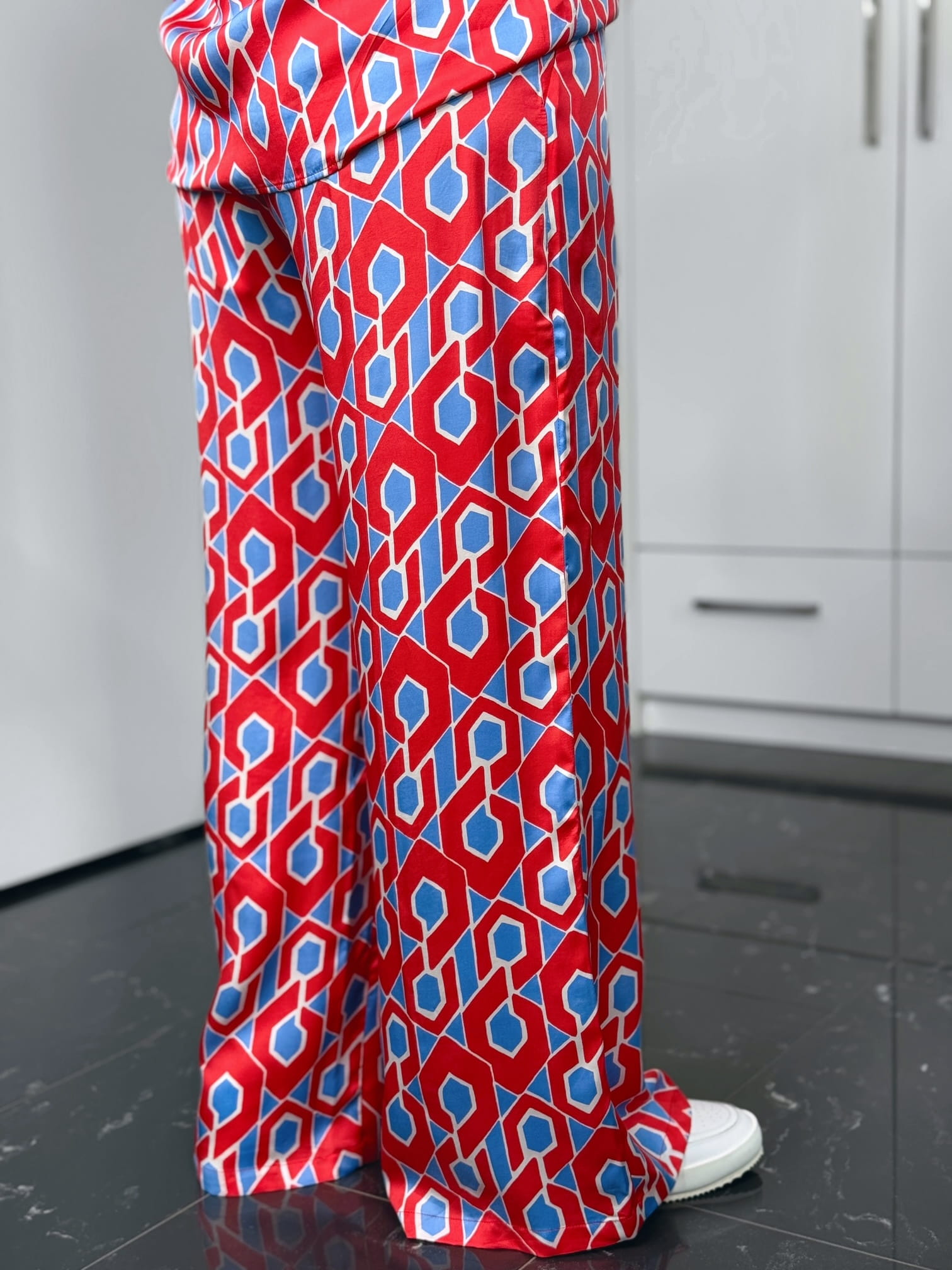 Milano Italy-Hose-61-6522-2279-1400-4 Milano Italy Wideleg Pants Riviera in rot-hellblau – Ansicht 4