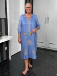 Emily van den Bergh Kleid Boho in meerblau