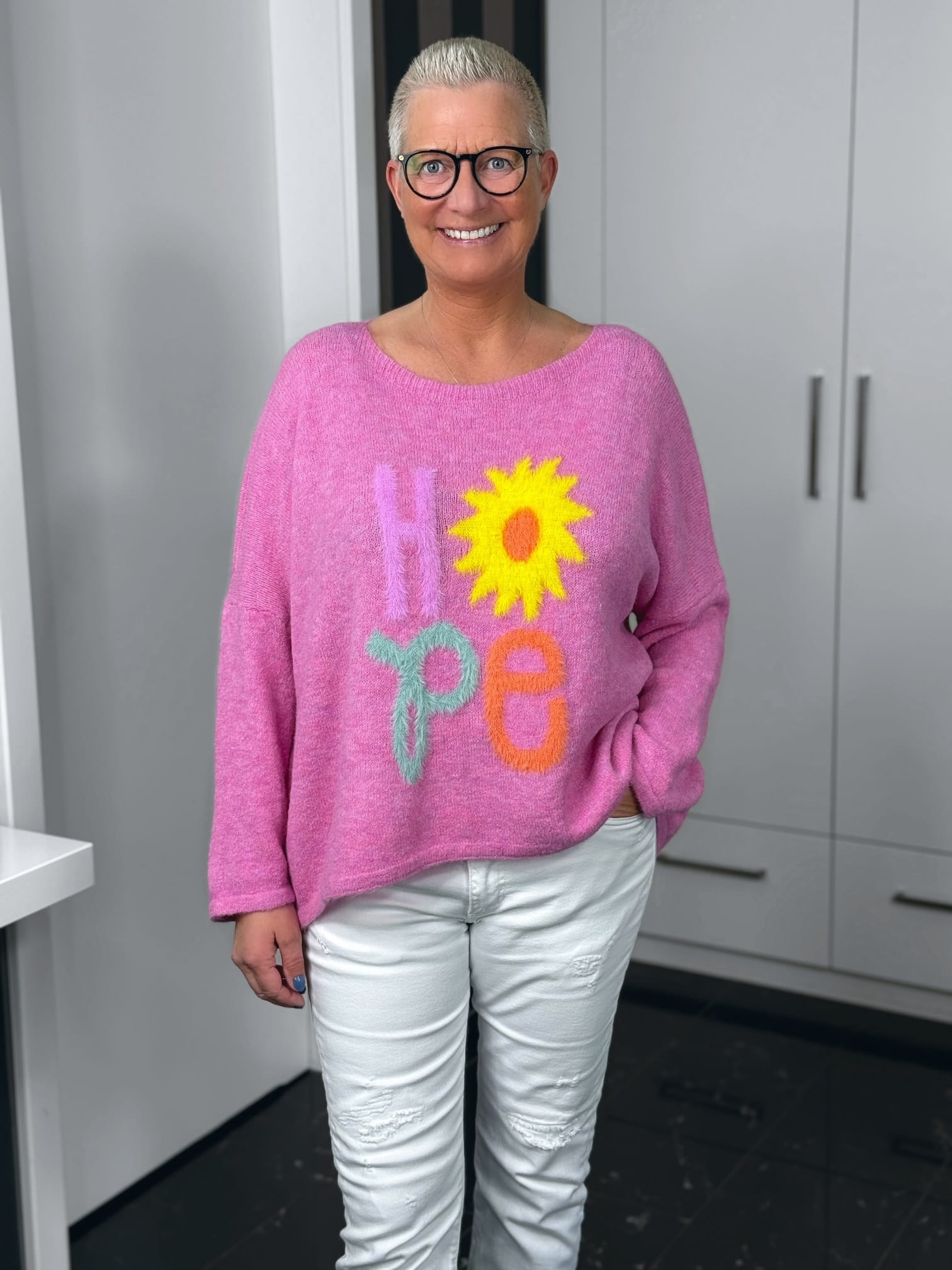 Emily van den Bergh-Pulli-Hope-pink-3 markenfest Pullover Hope in pink – Ansicht 3