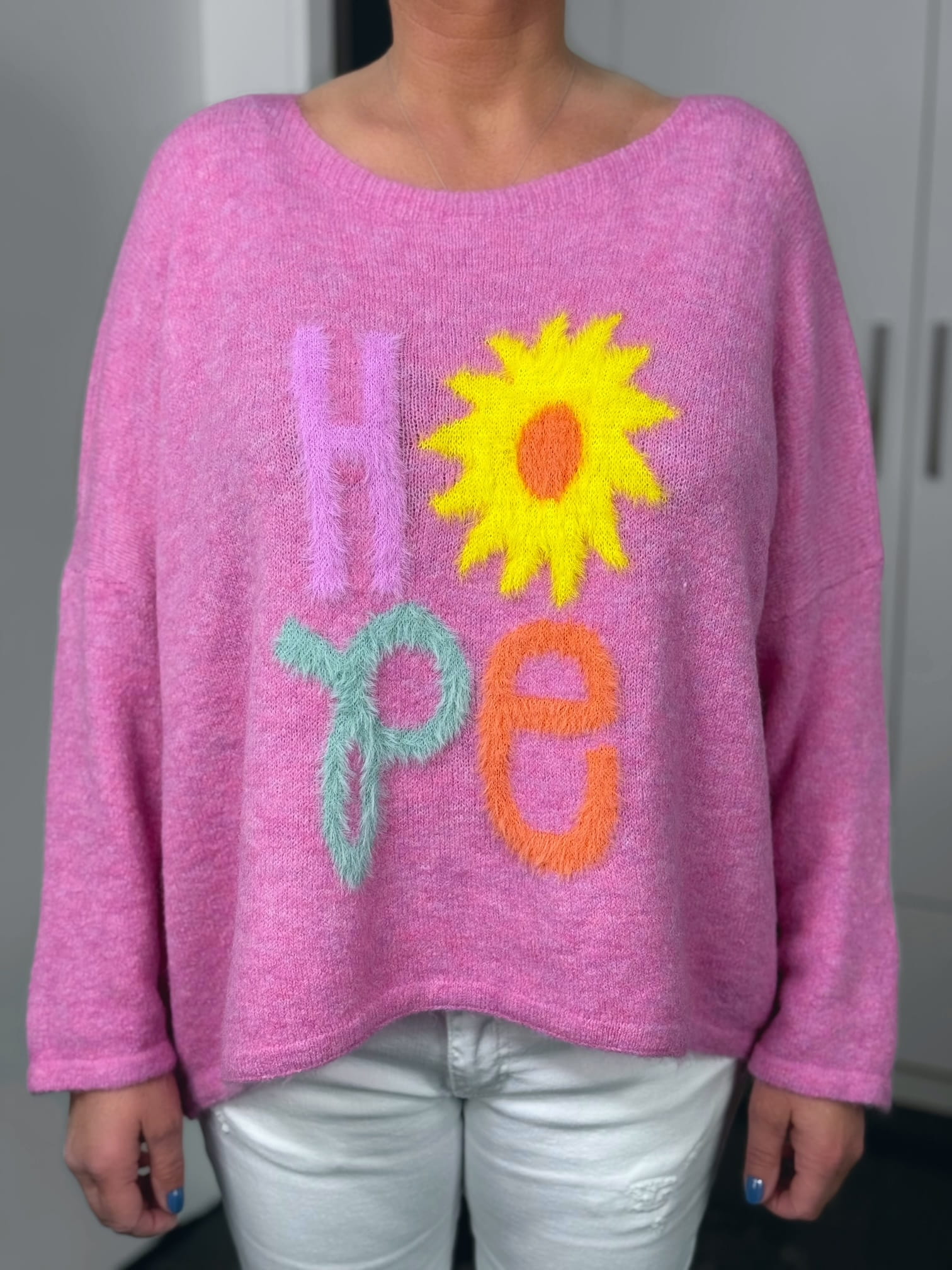 Emily van den Bergh-Pulli-Hope-pink-5 markenfest Pullover Hope in pink – Ansicht 5