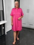 Milano Italy Hemdblusenkleid in pink