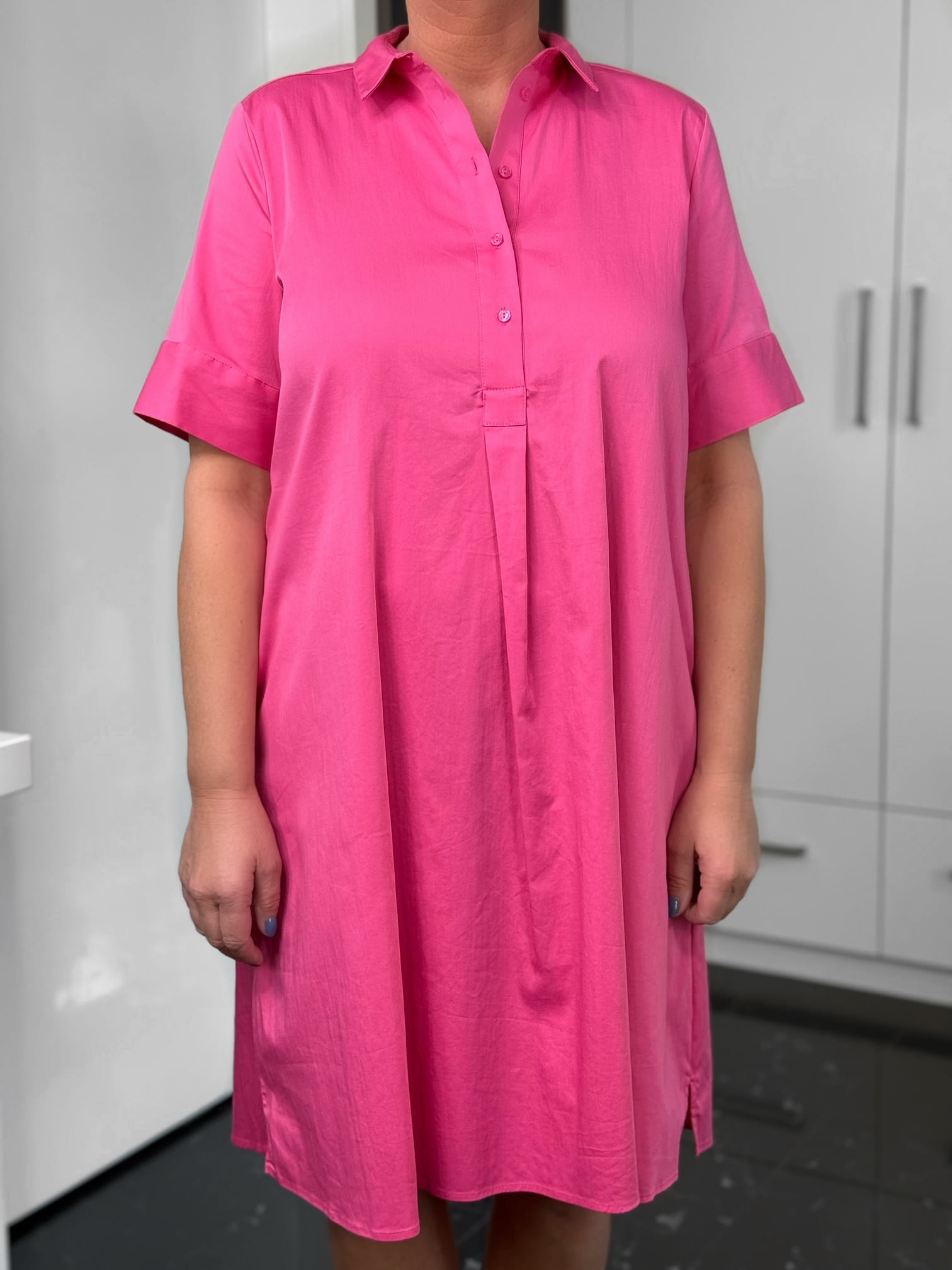 Milano Italy-Kleid-95-2020-1439-406-5 Milano Italy Hemdblusenkleid in pink – Ansicht 5