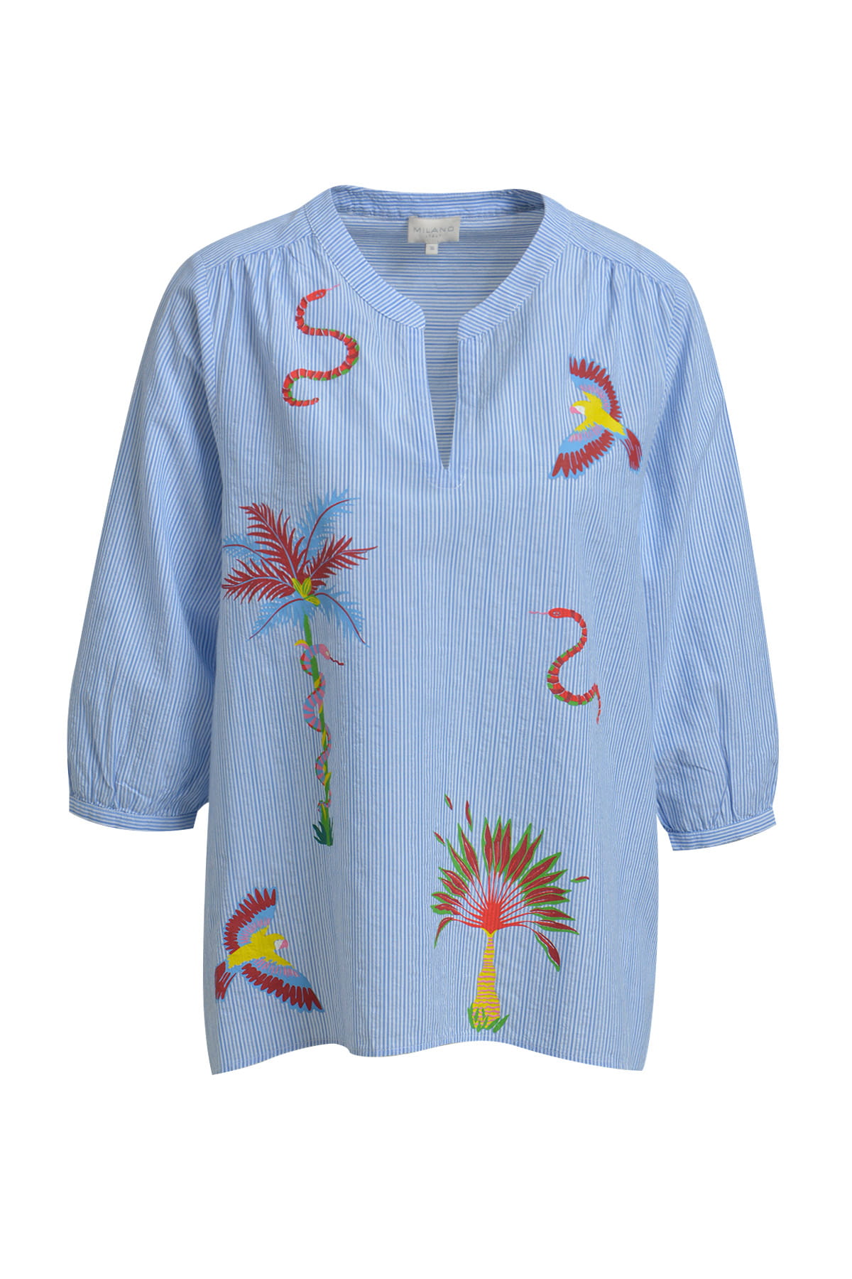 Milano Italy-Bluse-62-2355-5066 Milano Italy Bluse Maritim in blau-weiß – Ansicht 7