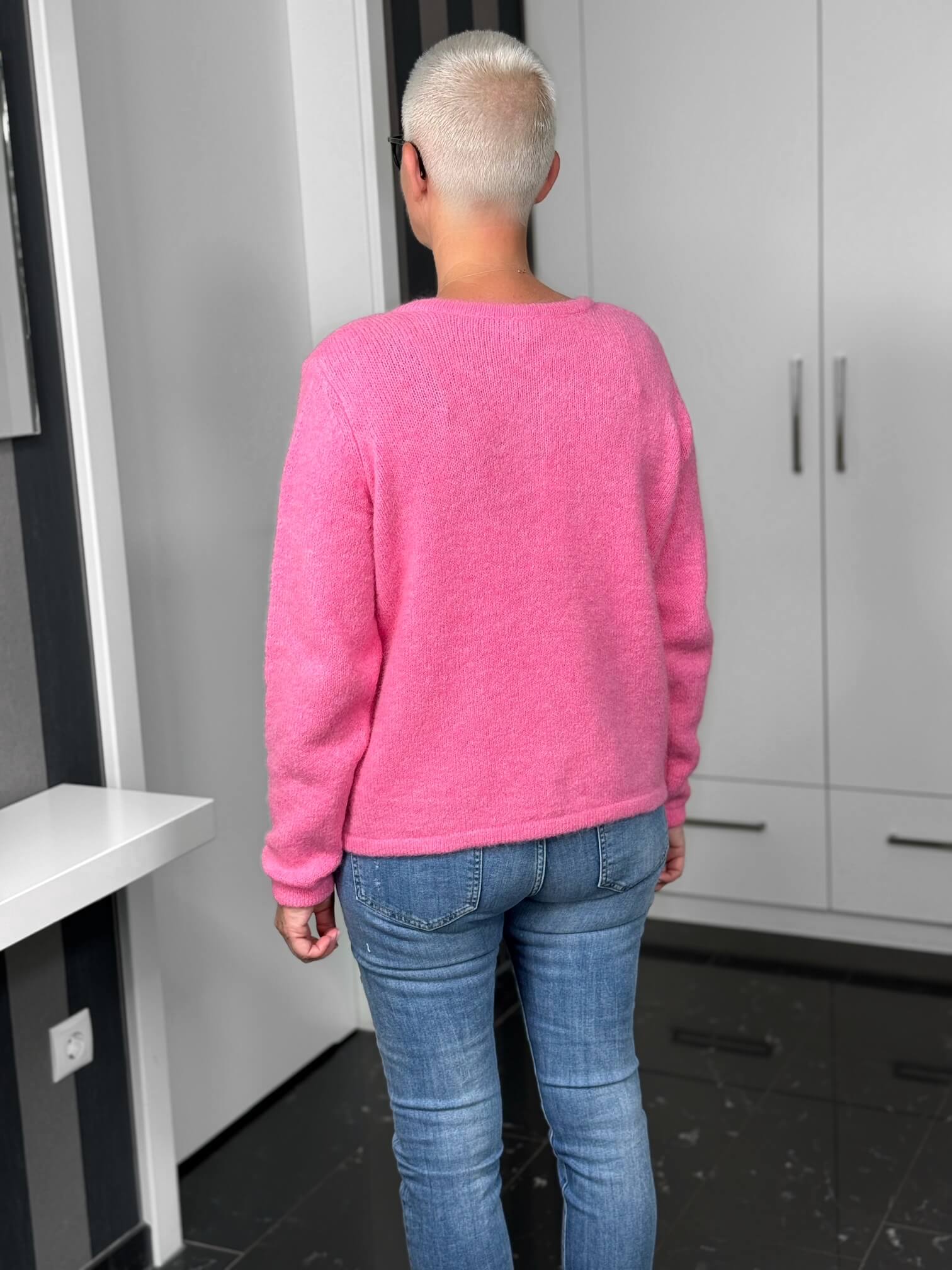 Milano Italy-Jacke-63-5392-9930-S-455-7 Milano Italy Cardigan Candy in pink – Ansicht 7