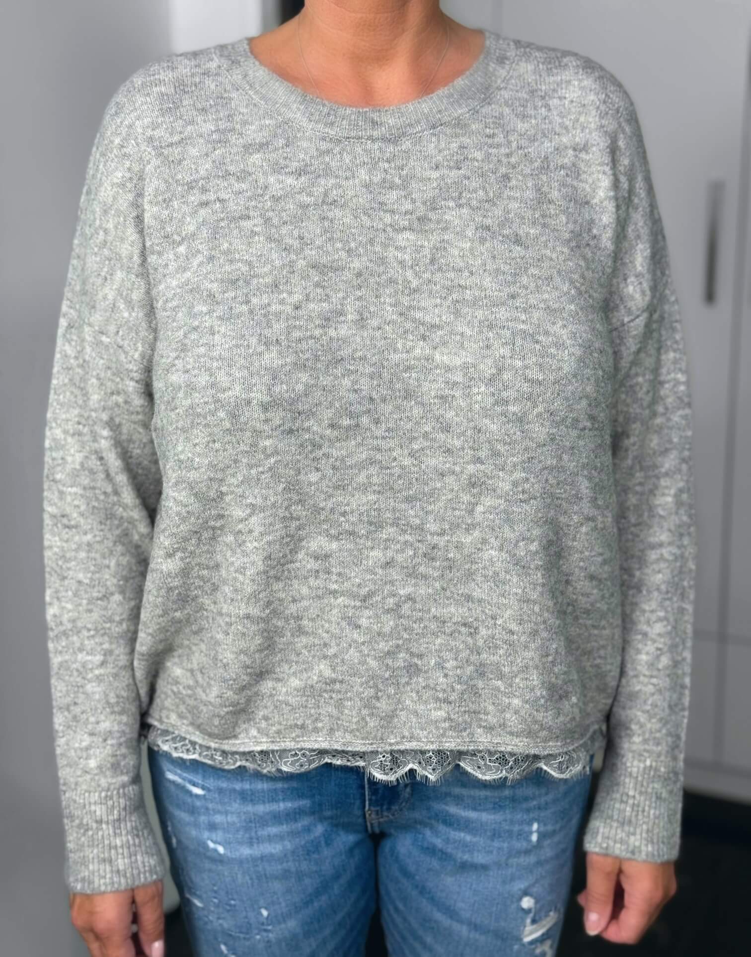 Milano Italy-Pullover-64-5442-9025-L-800-5 Milano Italy Pullover Grace in grau – Ansicht 5