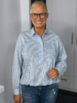 Emily van den Bergh Bluse Bleu Stripe in blau-weiß