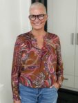Emily van den Bergh Bluse Paisley Dream in toffee-multicolour