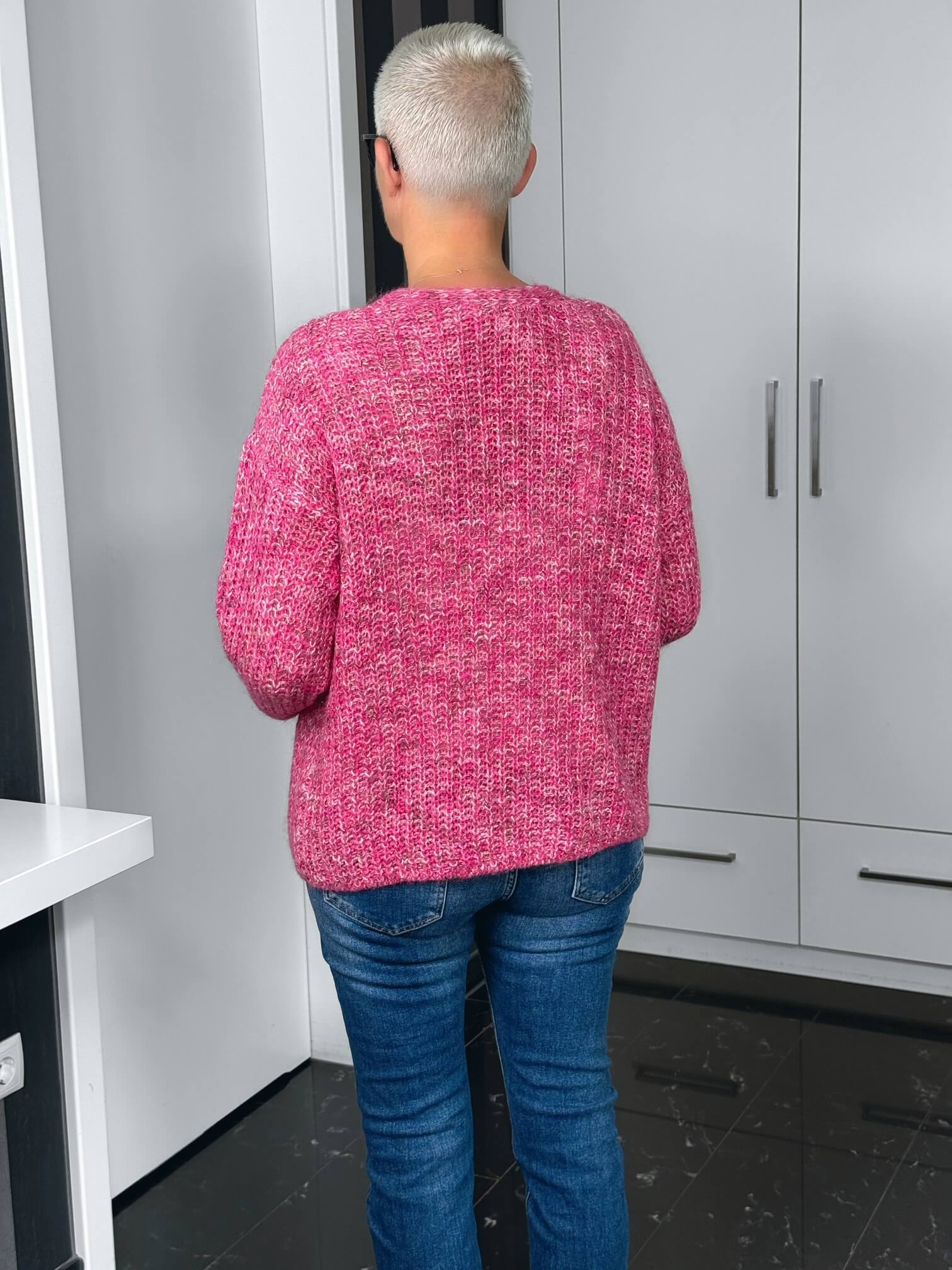 Milano Italy-Jacke-63-5657-9019-419-7 Milano Italy Cardigan Stella in pink – Ansicht 7