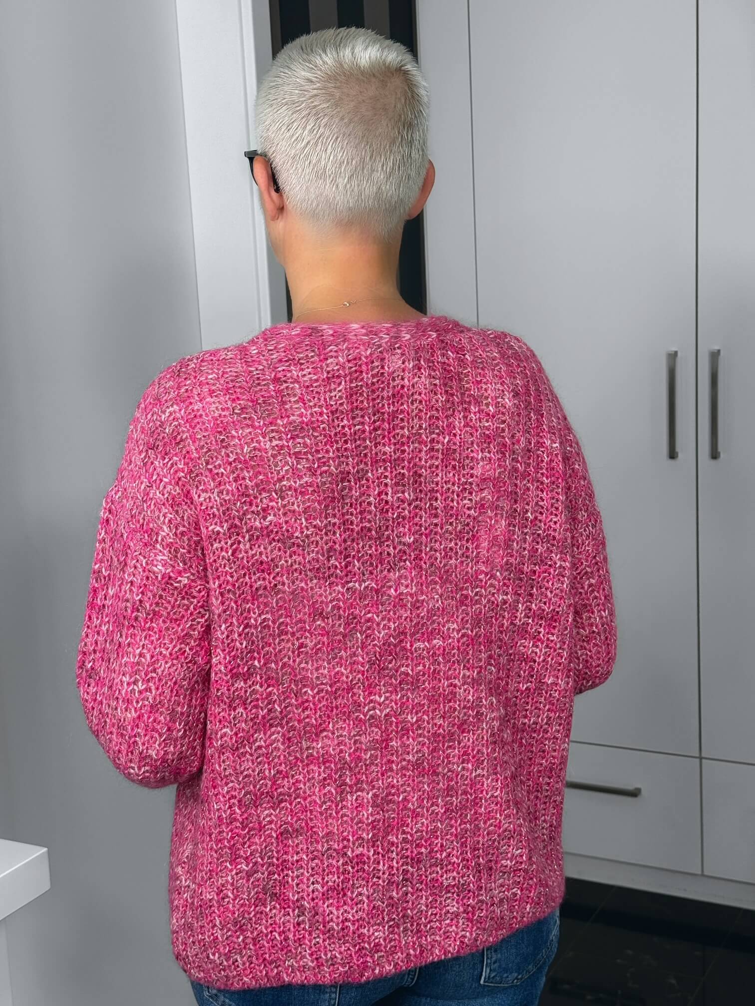Milano Italy-Jacke-63-5657-9019-419-8 Milano Italy Cardigan Stella in pink – Ansicht 8