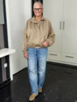 Blouson Café au Lait beige – Vorderansicht