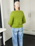 Alpaka-Pullover Matcha Love grün – Vorderansicht