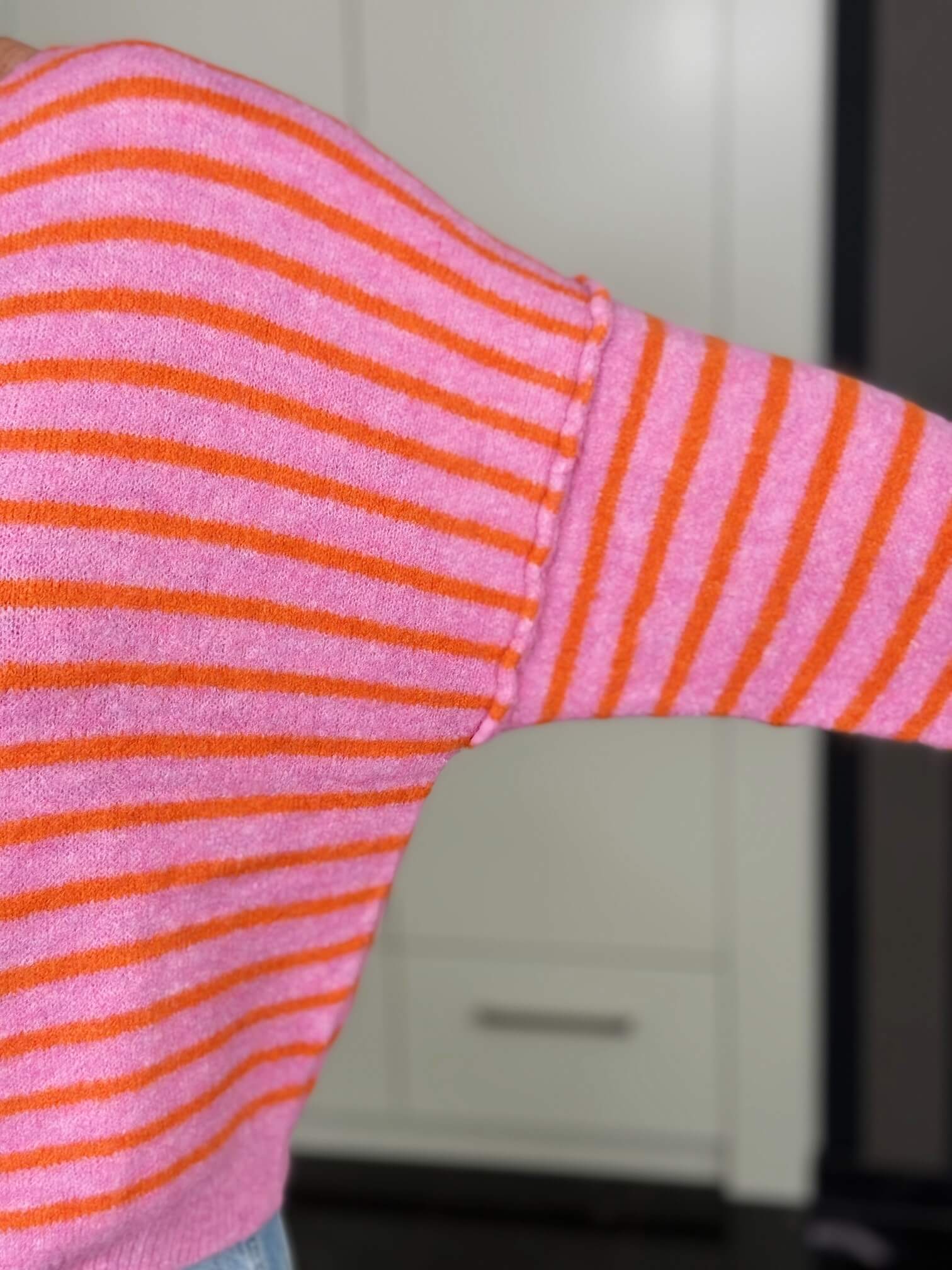 markenfest-Pullover-5-5 Ringelpullover in rosa-orange – Ansicht 5