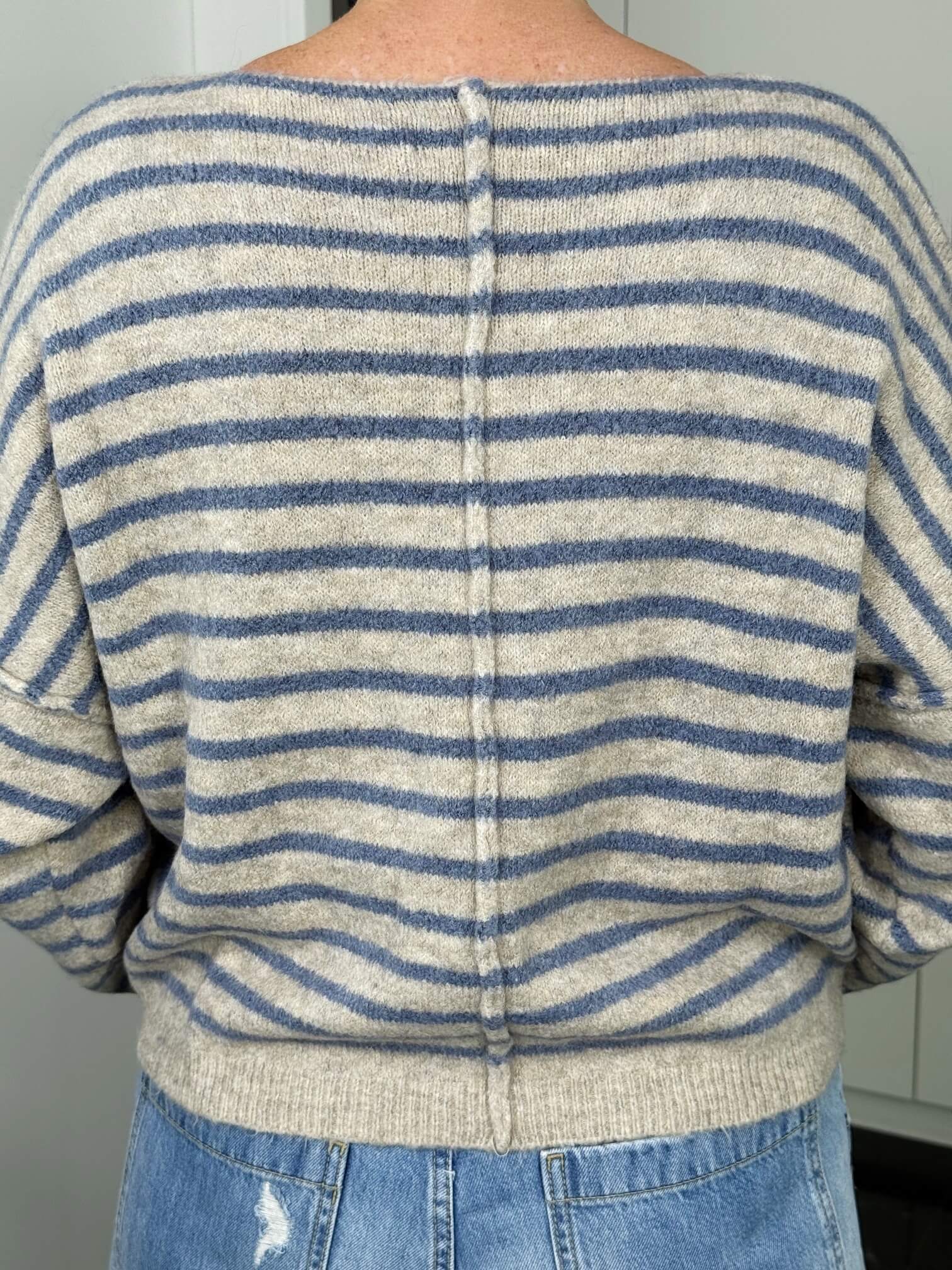 markenfest-Pullover-6-8 Ringelpullover in stone-taubenblau – Ansicht 8