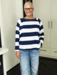 Shirt Maritim blau-weiß – Vorderansicht