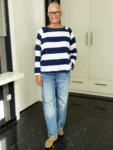 Shirt Maritim blau-weiß – Vorderansicht