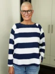 Shirt Maritim blau-weiß – Vorderansicht