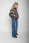 Emily van den Bergh Blouson Wool Leo braun-beige – Vorderansicht