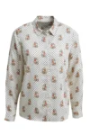 MILANO ITALY Hemdbluse Happy Dogs in creme-multicolour, Vorderansicht